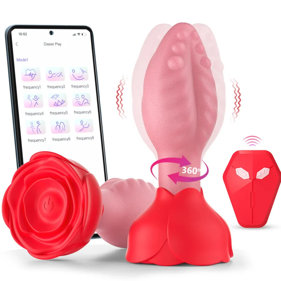 marielove Xxl Vibrator|Paarvibrator|Anal Vibrator Plug Vibration App GM-561 Rot