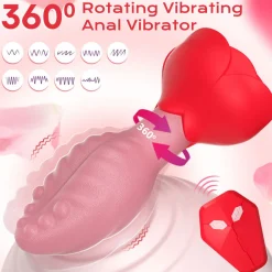 marielove Xxl Vibrator|Paarvibrator|Anal Vibrator Plug Vibration App GM-561 Rot