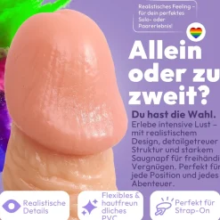 marielove Anal Dildo|Dildo Für Männer|21cm Dildo no Vibrator Sex Toy Saugnapf Penis Anal PVC 3D Adern Hoden