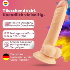 marielove Anal Dildo|Dildo Für Männer|20cm Dildo no Vibrator Sex Toy Saugnapf Penis Anal PVC 3D Adern Hoden