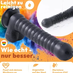 marielove Anal Dildo|Dildo Für Männer|27cm Dildo no Vibrator Sex Toy Saugnapf Penis Anal PVC 3D Adern Hoden