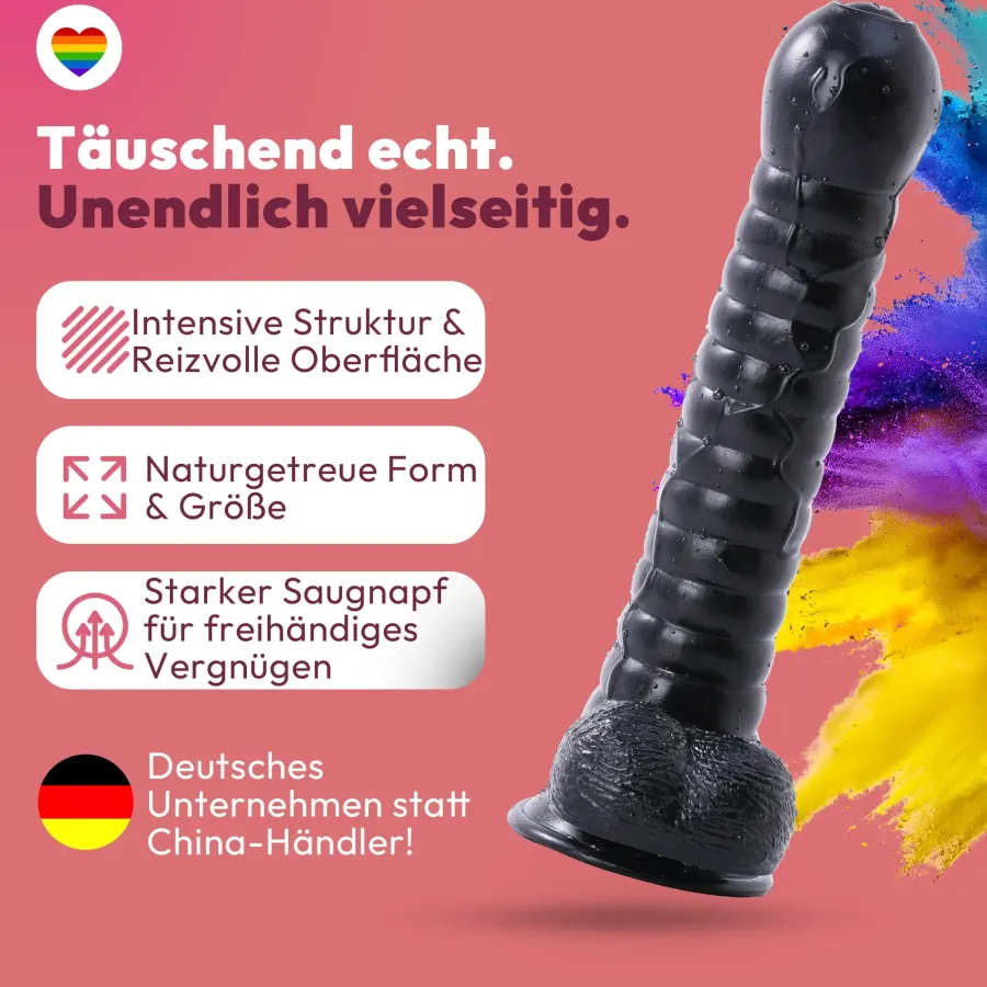 marielove Anal Dildo|Dildo Für Männer|27cm Dildo no Vibrator Sex Toy Saugnapf Penis Anal PVC 3D Adern Hoden
