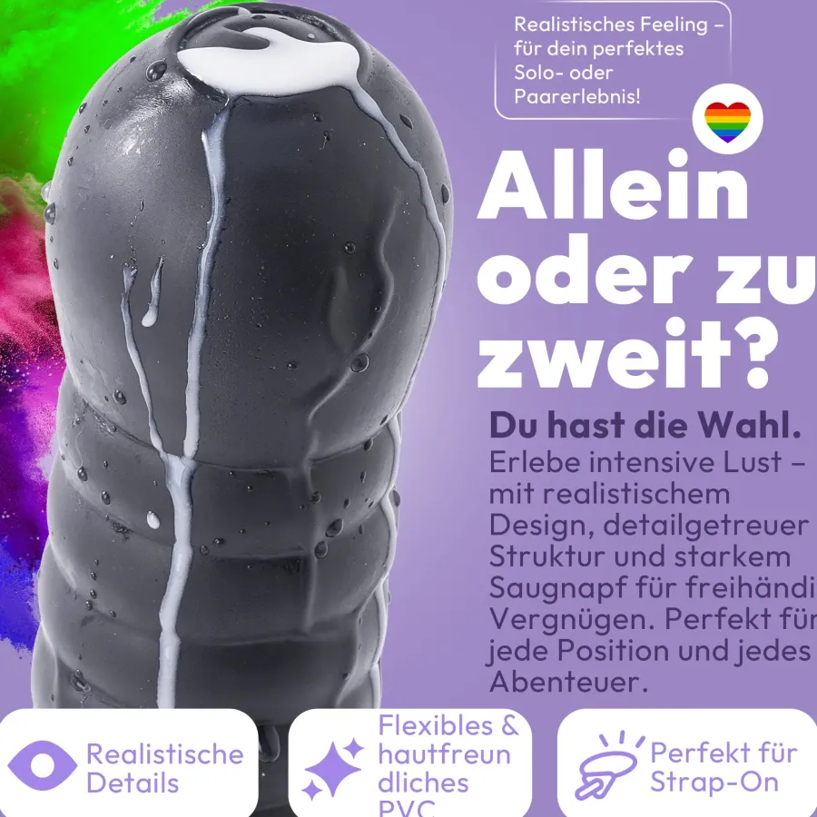 marielove Anal Dildo|Dildo Für Männer|27cm Dildo no Vibrator Sex Toy Saugnapf Penis Anal PVC 3D Adern Hoden