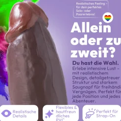 marielove Anal Dildo|Dildo Für Männer|21cm Dildo no Vibrator Sex Toy Saugnapf Penis Anal PVC 3D Adern Hoden