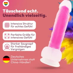 marielove Anal Dildo|Saugnapfdildo|20cm Dildo no Vibrator Sex Toy Saugnapf Penis Anal Silikon 3D Adern Hoden