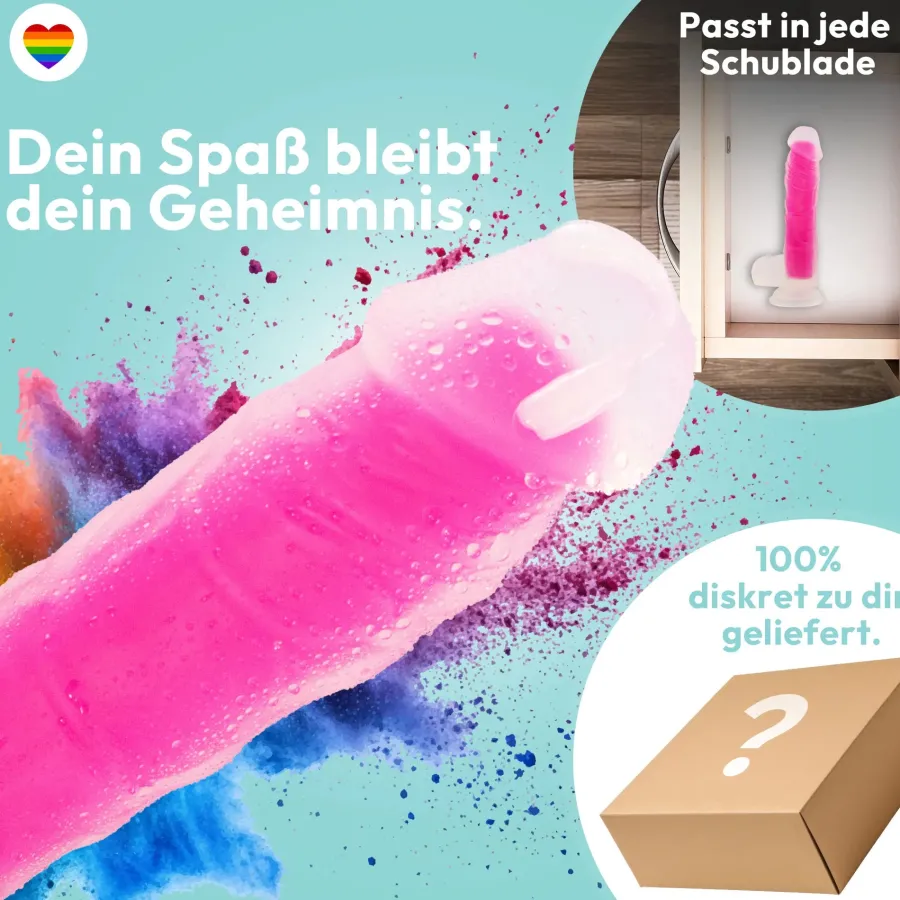 marielove Anal Dildo|Saugnapfdildo|20cm Dildo no Vibrator Sex Toy Saugnapf Penis Anal Silikon 3D Adern Hoden