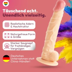 marielove Anal Dildo|Dildo Für Männer|26cm Dildo no Vibrator Sex Toy Saugnapf Penis Anal PVC 3D Adern Hoden