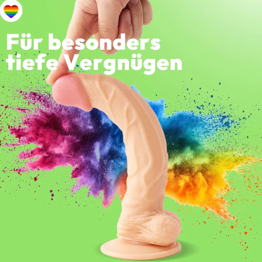 marielove Anal Dildo|Dildo Für Männer|26cm Dildo no Vibrator Sex Toy Saugnapf Penis Anal PVC 3D Adern Hoden