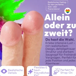 marielove Anal Dildo|Saugnapfdildo|21cm Doppel Dildo no Vibrator Sex Toy Saugnapf Penis Anal PVC 3D Adern Hoden