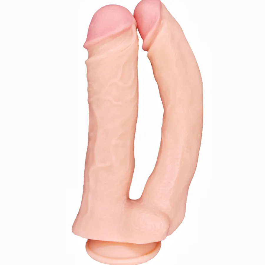 marielove Anal Dildo|Saugnapfdildo|33cm Doppel Dildo no Vibrator Sex Toy Saugnapf Penis Anal PVC 3D Adern Hoden