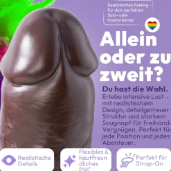 marielove Anal Dildo|Saugnapfdildo|49cm XXL Dildo 3D Adern Hoden