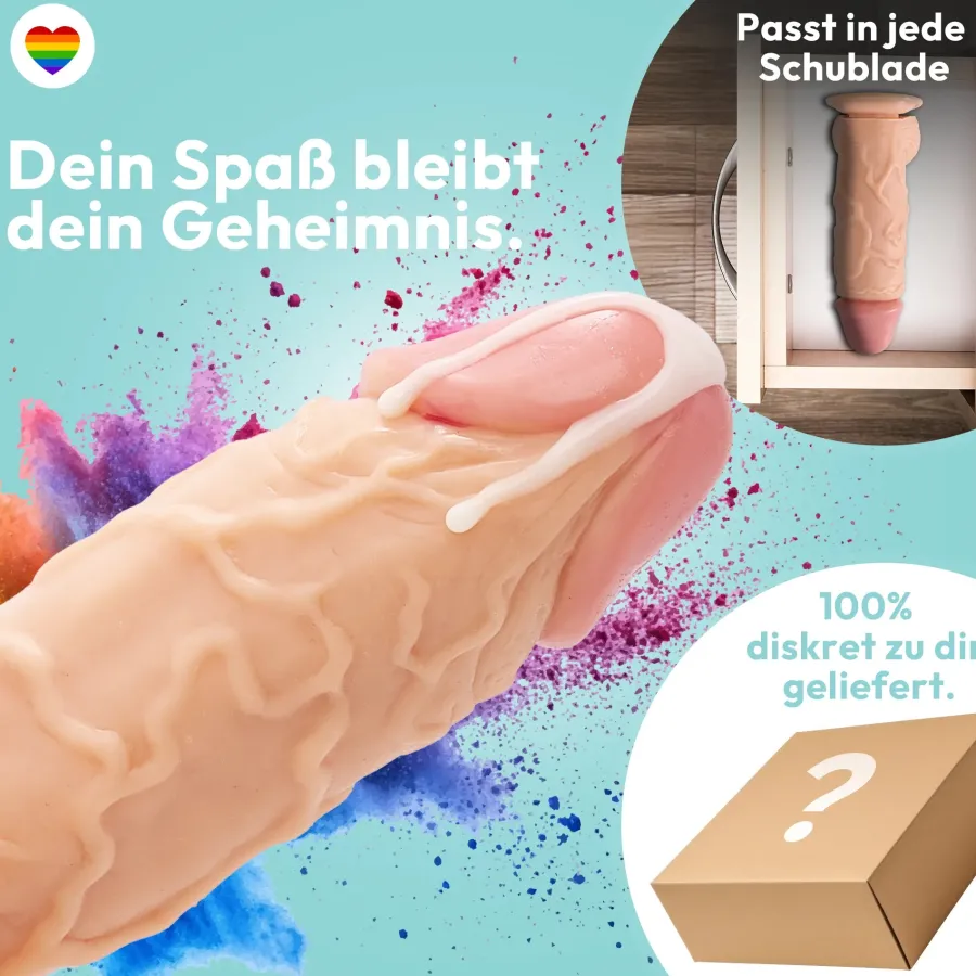 marielove Anal Dildo|Dildo Für Männer|26cm XXL Dildo no Vibrator Sex Toy Saugnapf Penis Anal PVC 3D Adern Hoden