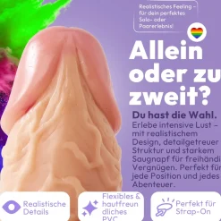 marielove Anal Dildo|Dildo Für Männer|26cm XXL Dildo no Vibrator Sex Toy Saugnapf Penis Anal PVC 3D Adern Hoden