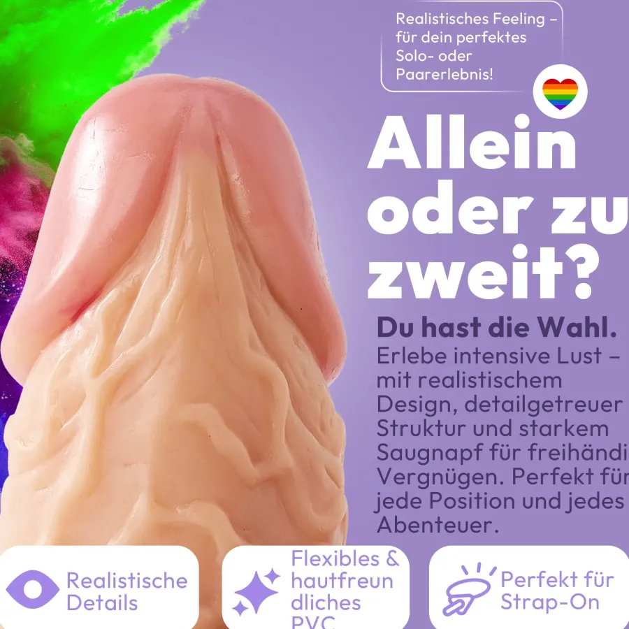 marielove Anal Dildo|Dildo Für Männer|26cm XXL Dildo no Vibrator Sex Toy Saugnapf Penis Anal PVC 3D Adern Hoden