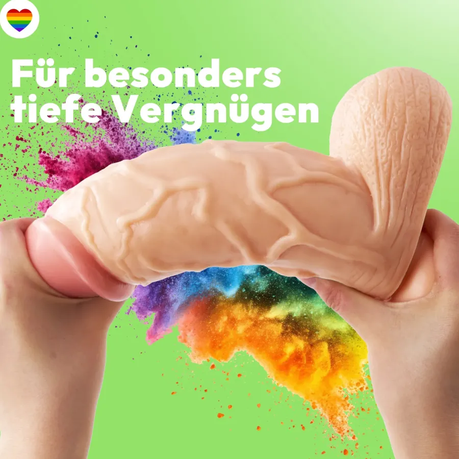 marielove Anal Dildo|Dildo Für Männer|26cm XXL Dildo no Vibrator Sex Toy Saugnapf Penis Anal PVC 3D Adern Hoden