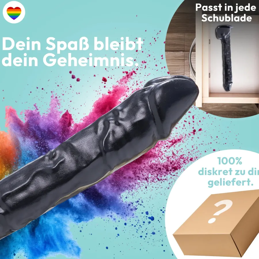 marielove Anal Dildo|Dildo Für Männer|37cm XXL Dildo no Vibrator Sex Toy Saugnapf Penis Anal PVC 3D Adern Hoden