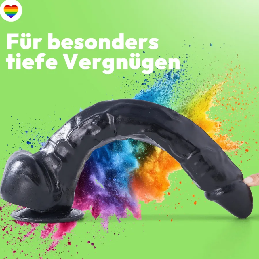 marielove Anal Dildo|Dildo Für Männer|37cm XXL Dildo no Vibrator Sex Toy Saugnapf Penis Anal PVC 3D Adern Hoden