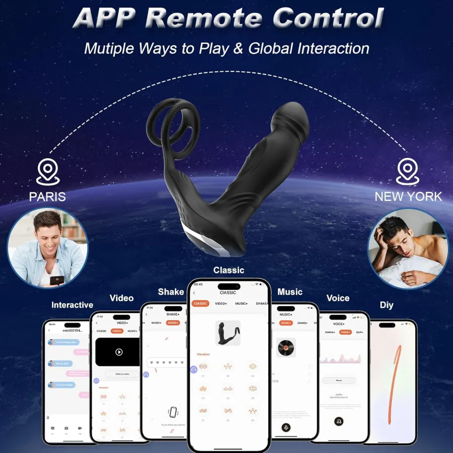 marielove Penisring|Xxl Vibrator|Cock Penis Hoden Ring App Remote GM-548