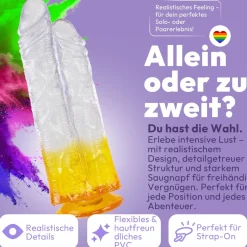 marielove Anal Dildo|Saugnapfdildo|Doppelkopf-Dildo mit Saugnapf Ø 8 cm 4 Farben