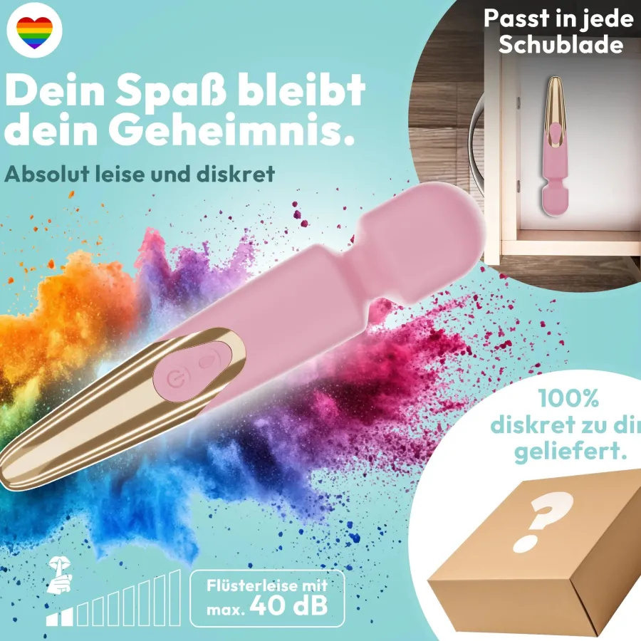 marielove Massagestäbe|Magic Wand Vibrator|Elaria Wand Massagegerät 10 Stufen sehr stark Massagestab Akku Vibrator Sexspielzeug