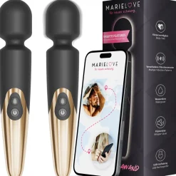 marielove Massagestäbe|Magic Wand Vibrator|Elaria Wand Massagegerät 10 Stufen sehr stark Massagestab Akku Vibrator Sexspielzeug