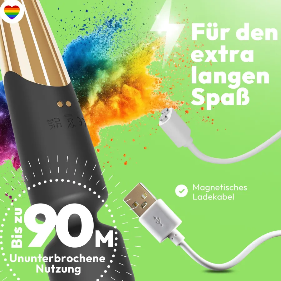 marielove Massagestäbe|Magic Wand Vibrator|Elaria Wand Massagegerät 10 Stufen sehr stark Massagestab Akku Vibrator Sexspielzeug