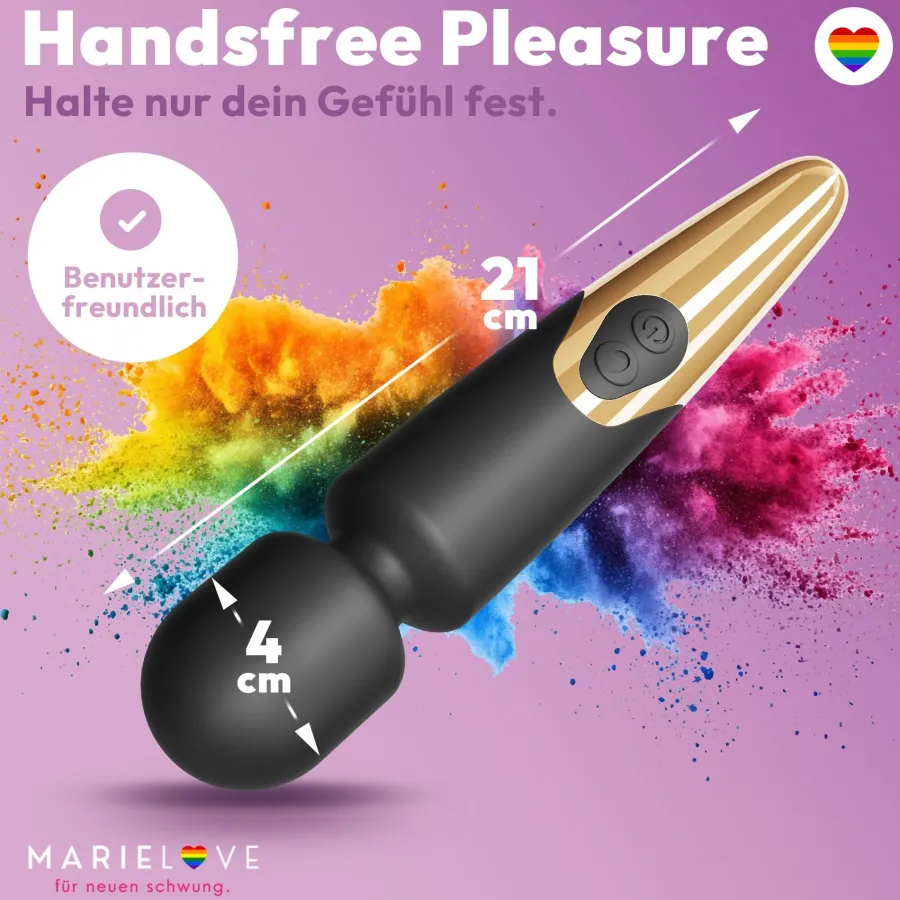marielove Massagestäbe|Magic Wand Vibrator|Elaria Wand Massagegerät 10 Stufen sehr stark Massagestab Akku Vibrator Sexspielzeug