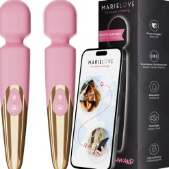 marielove Massagestäbe|Magic Wand Vibrator|Elaria Wand Massagegerät 10 Stufen sehr stark Massagestab Akku Vibrator Sexspielzeug