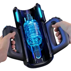 Leten Taschenmuschi|Blowjob Masturbator|Elektrischer Masturbator Blowjob Simulator mit Smartphone Halterung