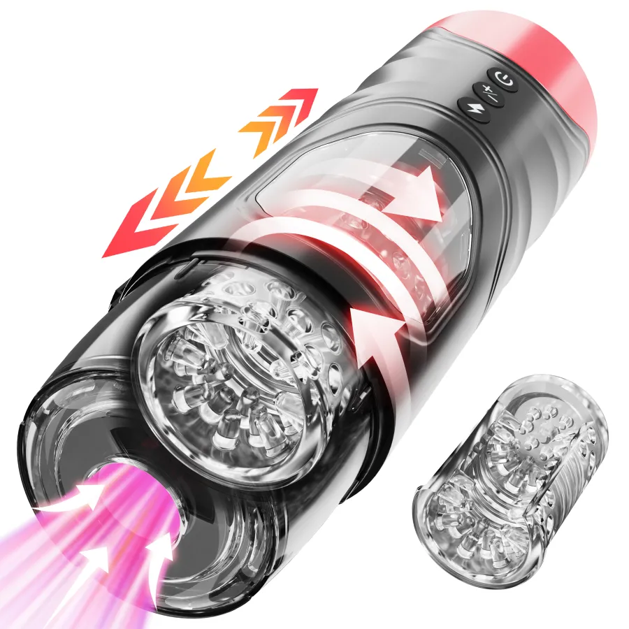 Luose Taschenmuschi|Blowjob Masturbator|Elektrischer Masturbator Rotation Ultra Power LOU-1855