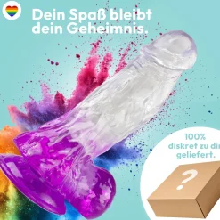 marielove Anal Dildo|Saugnapfdildo|Extra dicker Dildo mit Saugnapf 21,5 cm 4 Farben