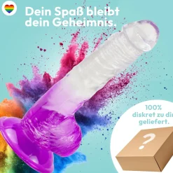 marielove Anal Dildo|Saugnapfdildo|Glatter Dildo mit Saugnapf 20 cm 4 Farben