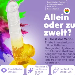 marielove Anal Dildo|Saugnapfdildo|Glatter Dildo mit Saugnapf 20 cm 4 Farben