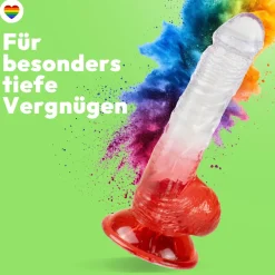 marielove Anal Dildo|Saugnapfdildo|Glatter Dildo mit Saugnapf 20 cm 4 Farben