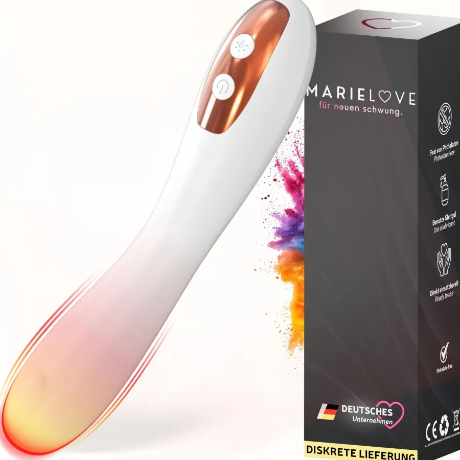 marielove Xxl Vibrator|Paarvibrator|G-Punkt Vibrator mit Wärmefunktion & Rotlicht