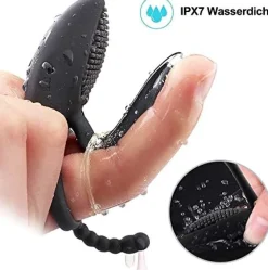marielove Penisring|3in1 Penisring Paarvibrator mit Zunge, Analvibrator & Klitorisstimulator