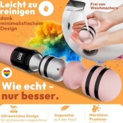 marielove Massagestäbe|Magic Wand Vibrator|Magic Wand Vibrator mit E-Stim 10 Frequenzen
