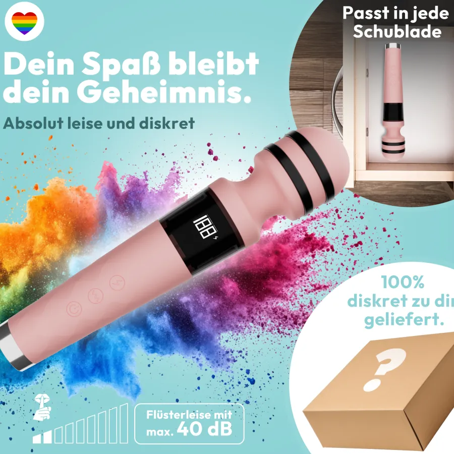 marielove Massagestäbe|Magic Wand Vibrator|Magic Wand Vibrator mit E-Stim 10 Frequenzen
