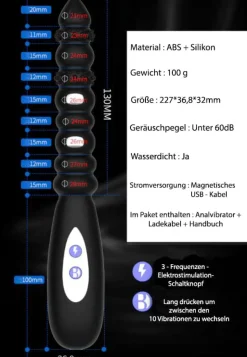 marielove E-Stim Toys|Analvibratoren|Analvibrator mit Perlen