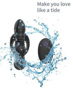 marielove Stossvibrator|Vibrator Mit Fernbedienung|Analvibrator Penis-Hoden-Ring mit Analvibrator