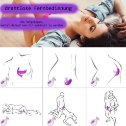 marielove Auflegevibrator|Vibrator Mit Fernbedienung|Analvibrator Slip Vibrator mit ESTIM