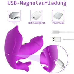 marielove Auflegevibrator|Vibrator Mit Fernbedienung|Analvibrator Slip Vibrator mit ESTIM