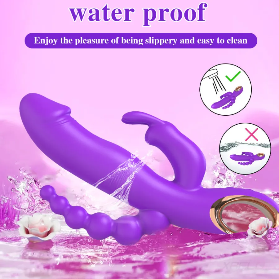 marielove Rabbit Vibrator|Stossvibrator|20cm Rabbit Vibrator 3in1 Stimulation