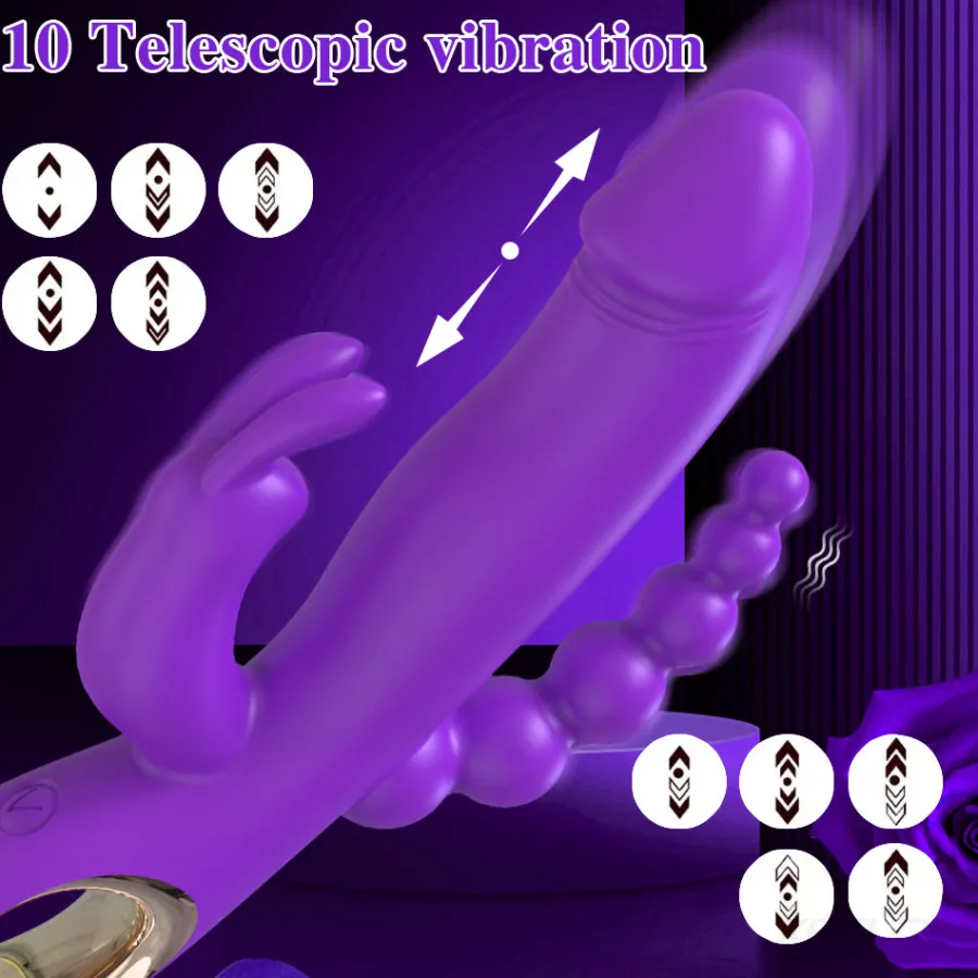 marielove Rabbit Vibrator|Stossvibrator|20cm Rabbit Vibrator 3in1 Stimulation