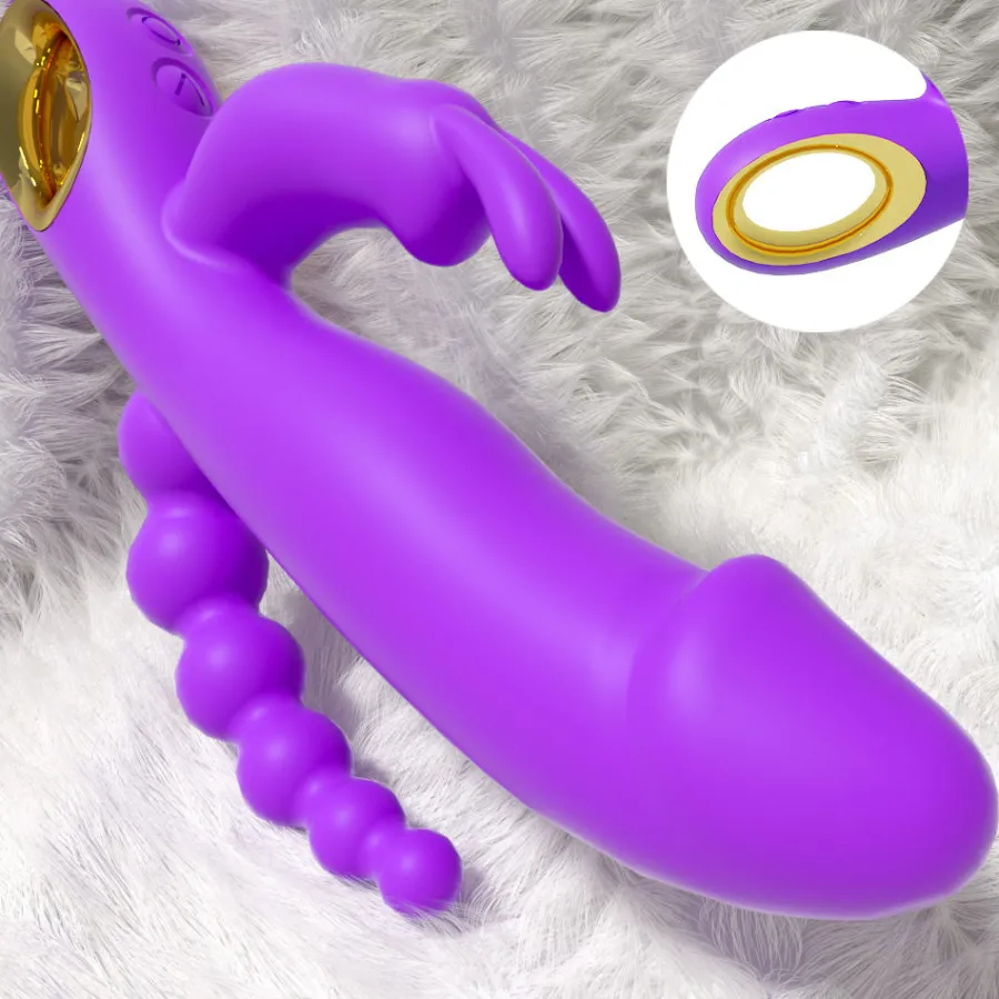 marielove Rabbit Vibrator|Stossvibrator|20cm Rabbit Vibrator 3in1 Stimulation