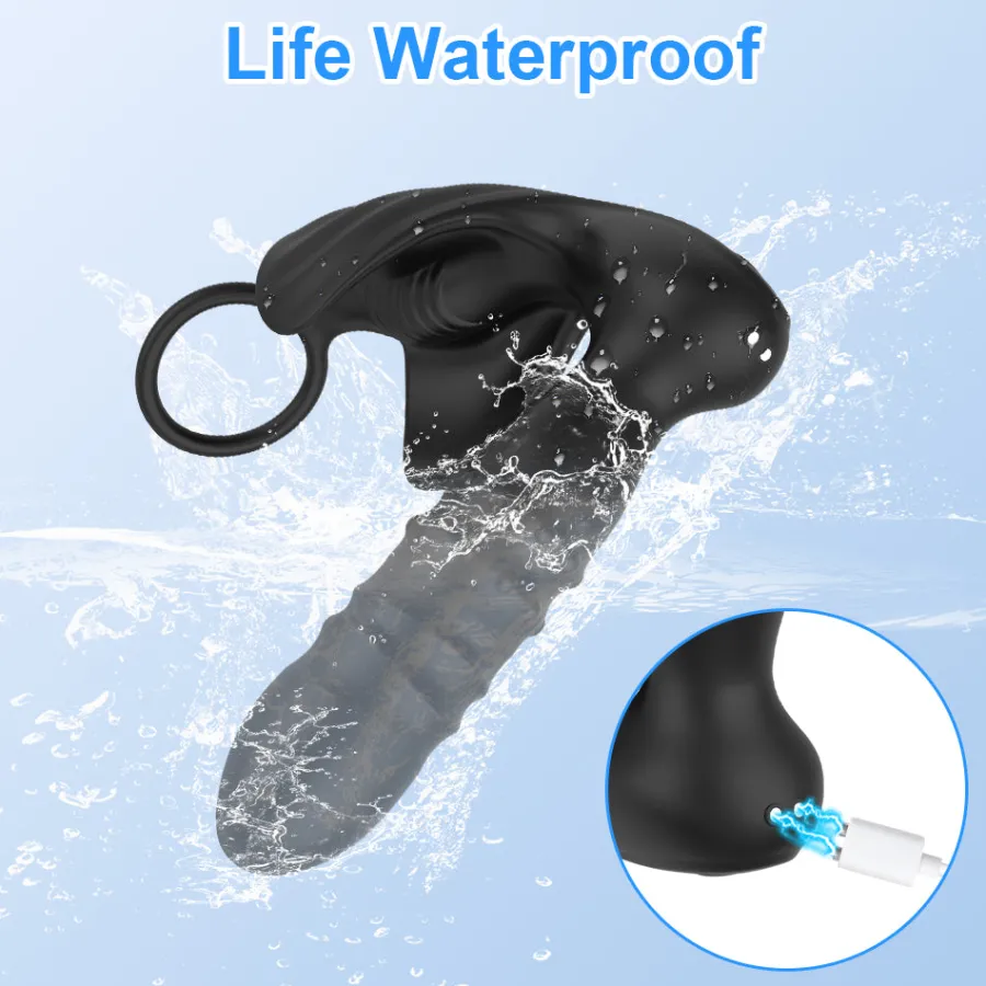 marielove Analplug|Prostatavibrator|Cockring mit Prostata und Hoden Vibrator mit App