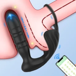 marielove Analplug|Prostatavibrator|Cockring mit Prostata und Hoden Vibrator mit App