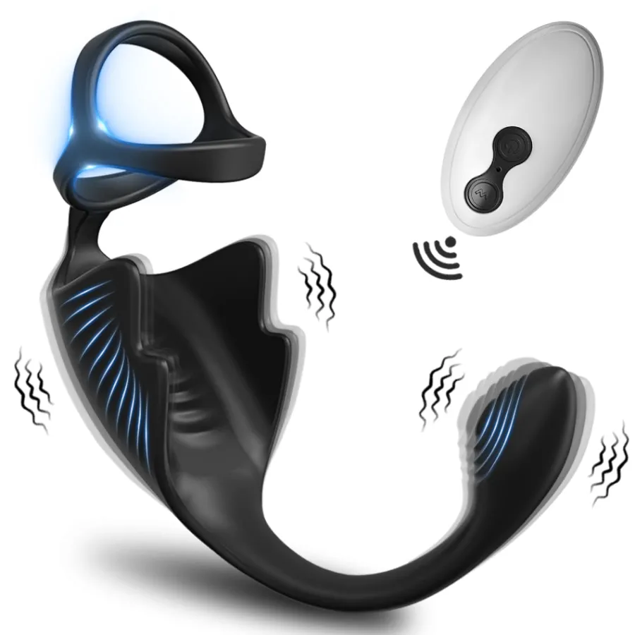 marielove Analplug|Prostatavibrator|Cockring mit Prostata und Hoden Vibrator mit Fernbedienung