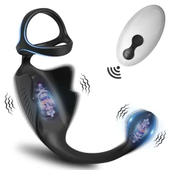 marielove Analplug|Prostatavibrator|Cockring mit Prostata und Hoden Vibrator mit Fernbedienung