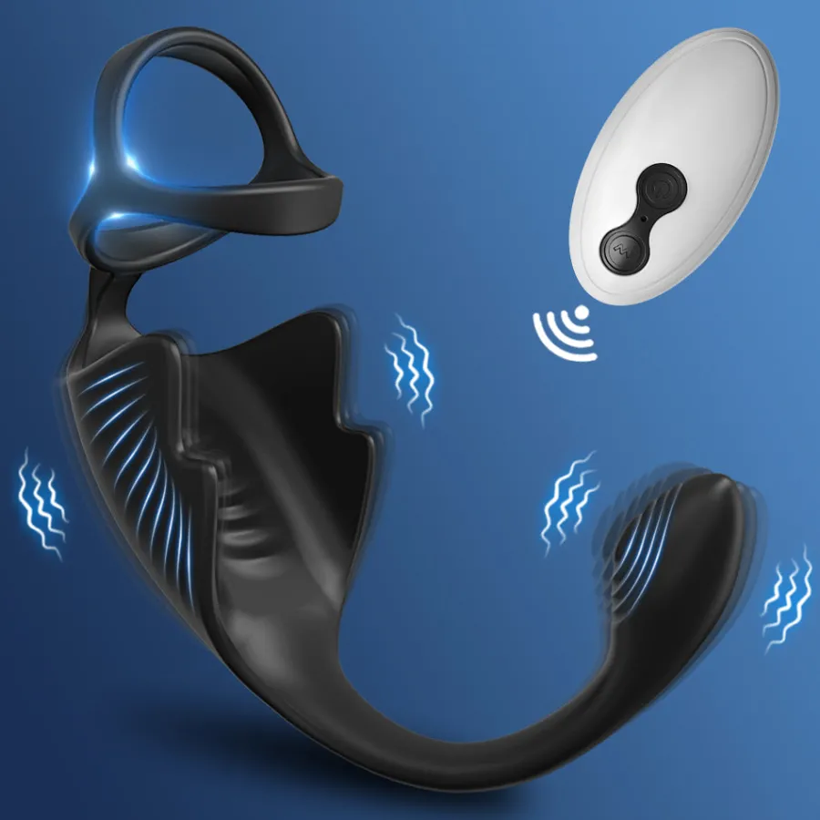 marielove Analplug|Prostatavibrator|Cockring mit Prostata und Hoden Vibrator mit Fernbedienung